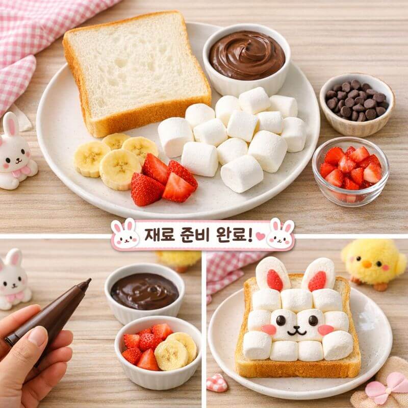 마시멜로 디저트를 만드는 준비과정